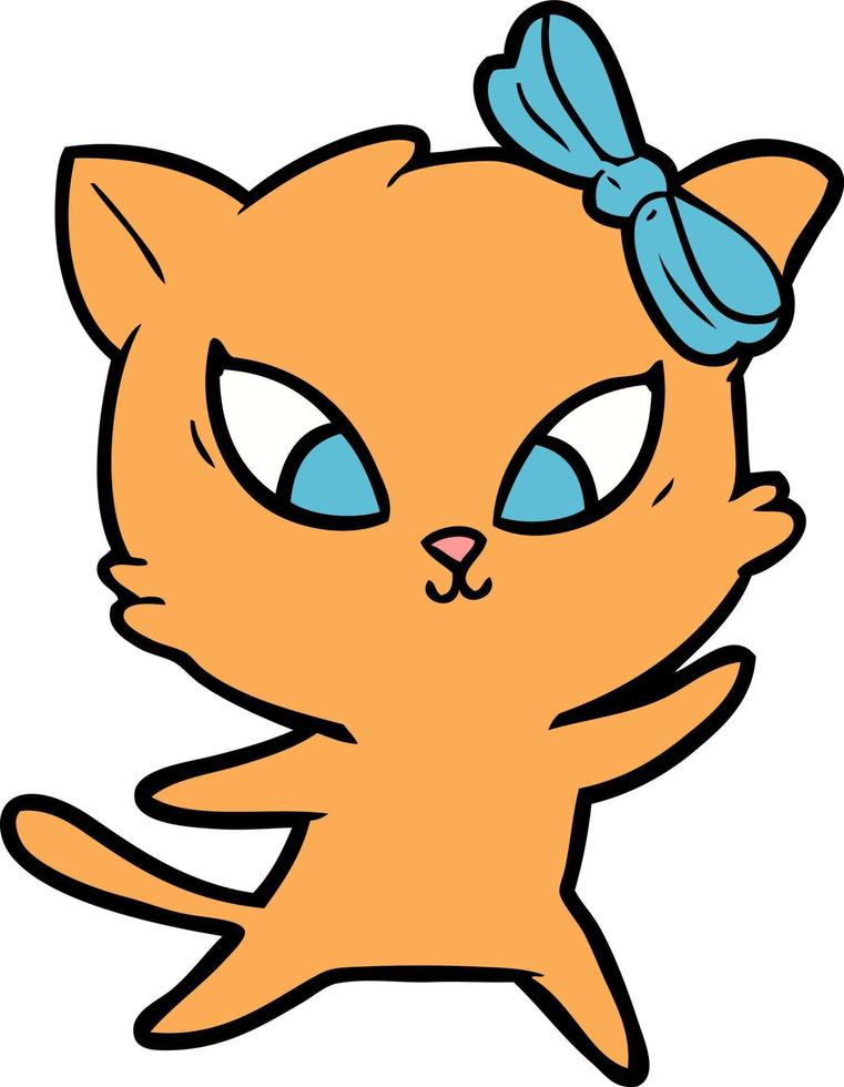 Vector cartoon cat