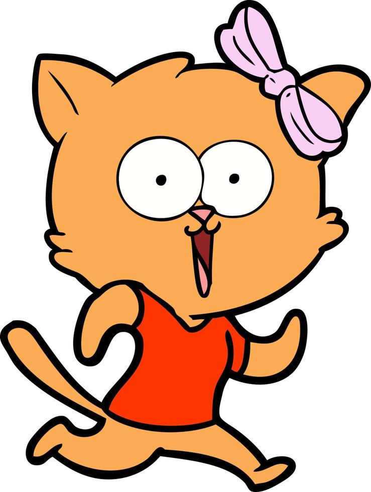 gato de personaje de dibujos animados vector