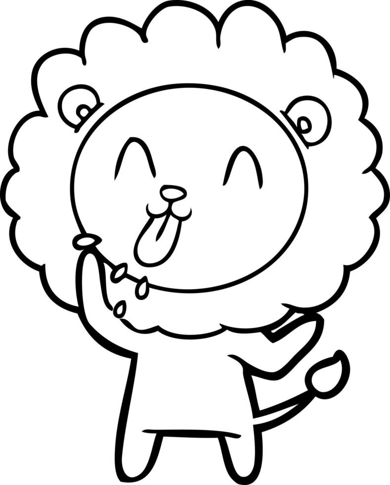happy cartoon lion vector