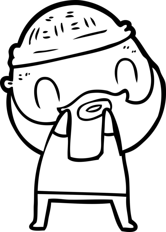 cartoon bearded man vector