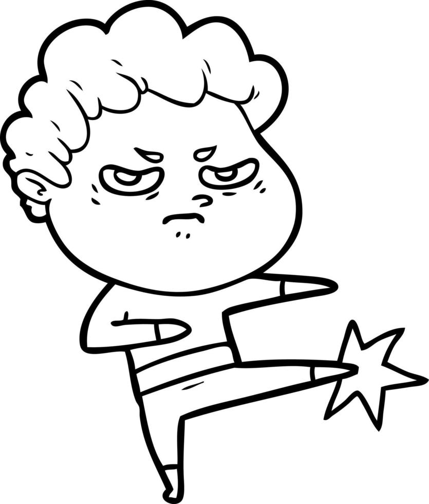 cartoon angry man vector