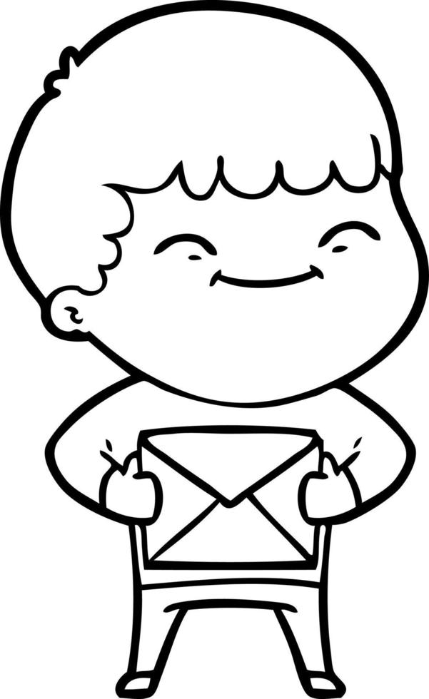 cartoon happy boy vector