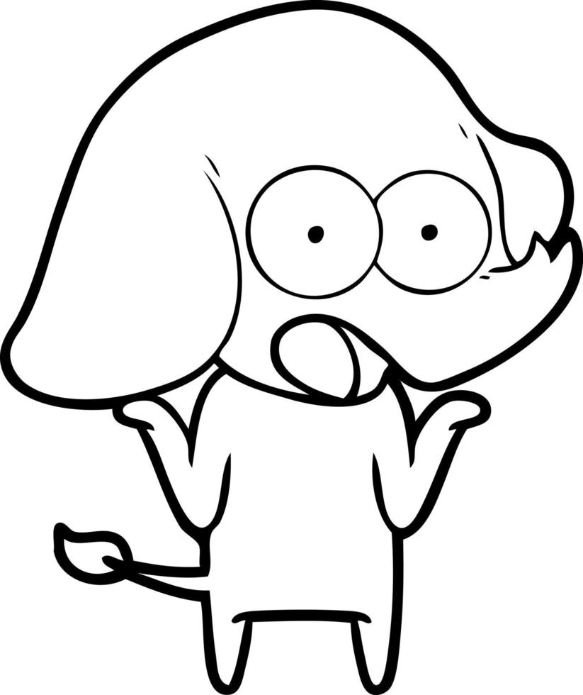 cute cartoon elephant vector