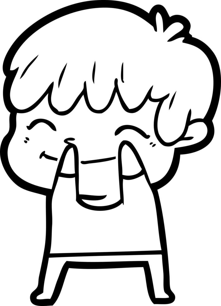 cartoon happy boy vector