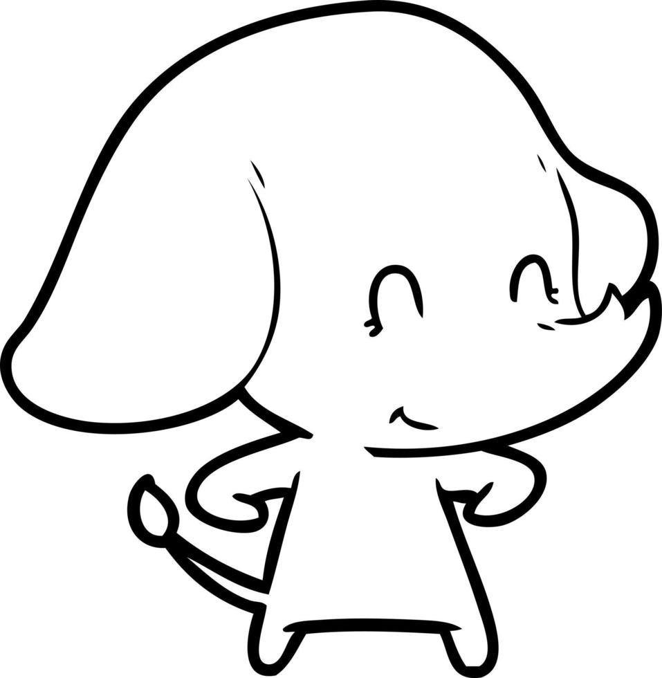cute cartoon elephant vector
