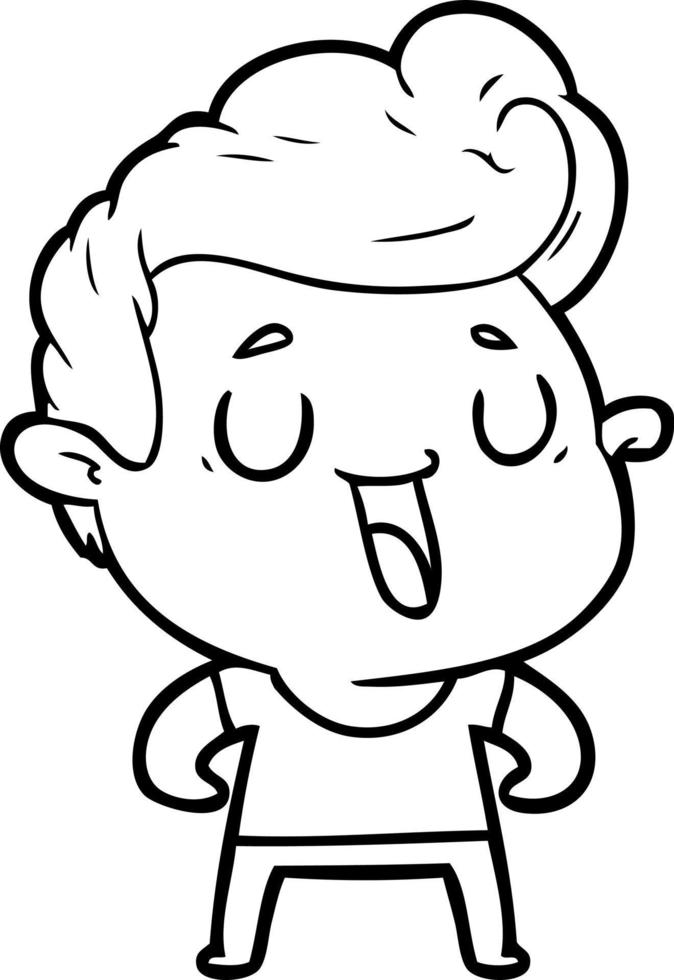 happy cartoon man vector