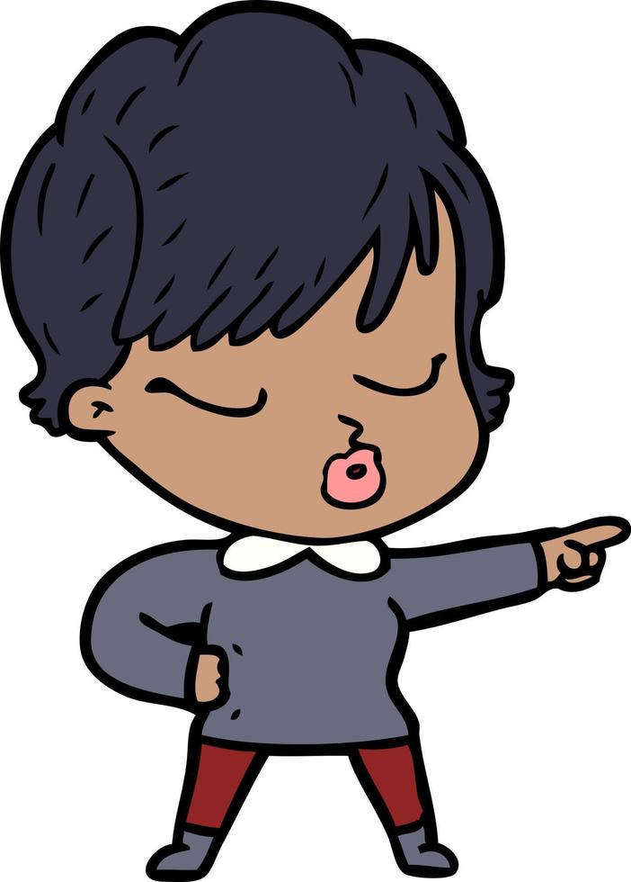 cartoon woman with eyes shut vector