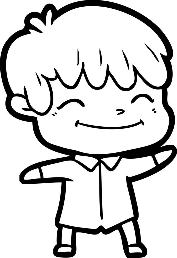 cartoon happy boy vector