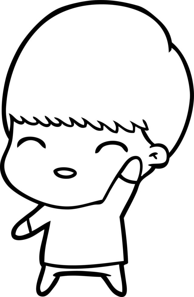happy cartoon boy vector