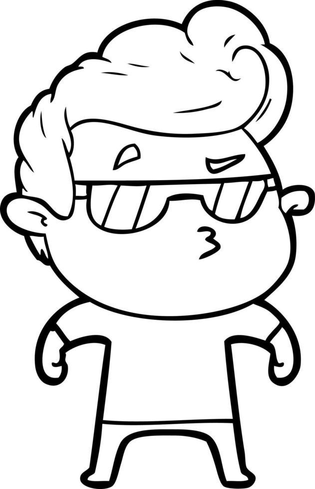 cartoon cool guy vector