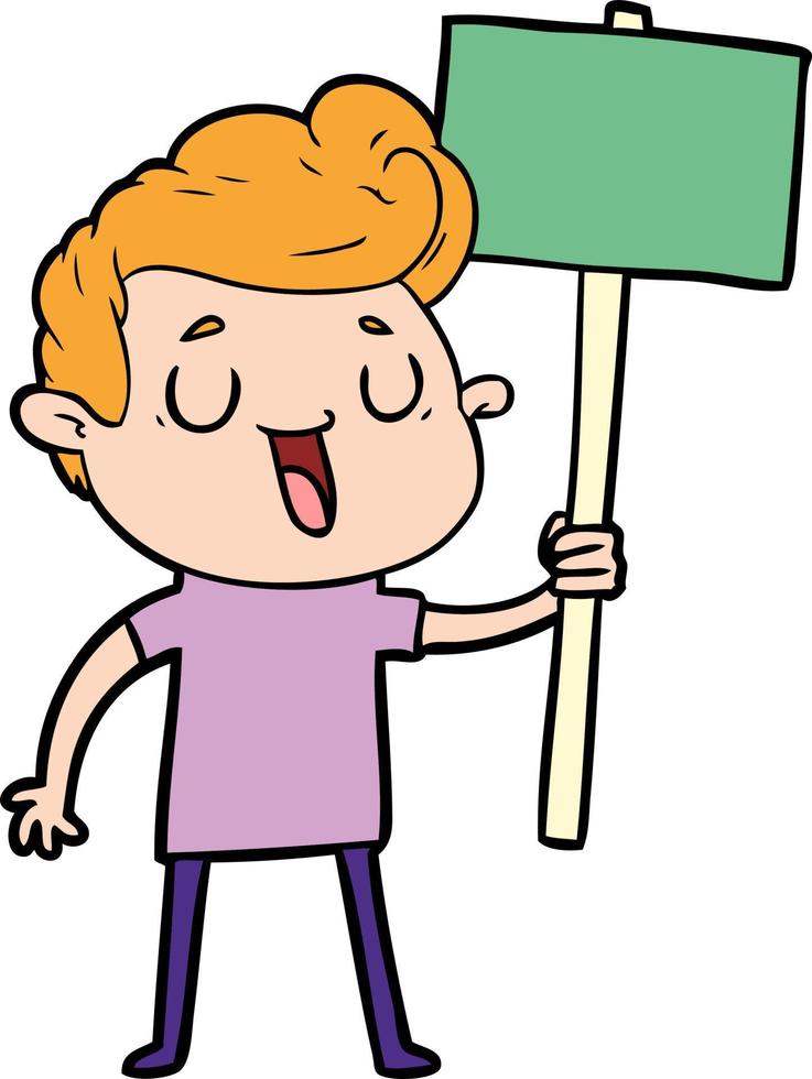happy cartoon man vector