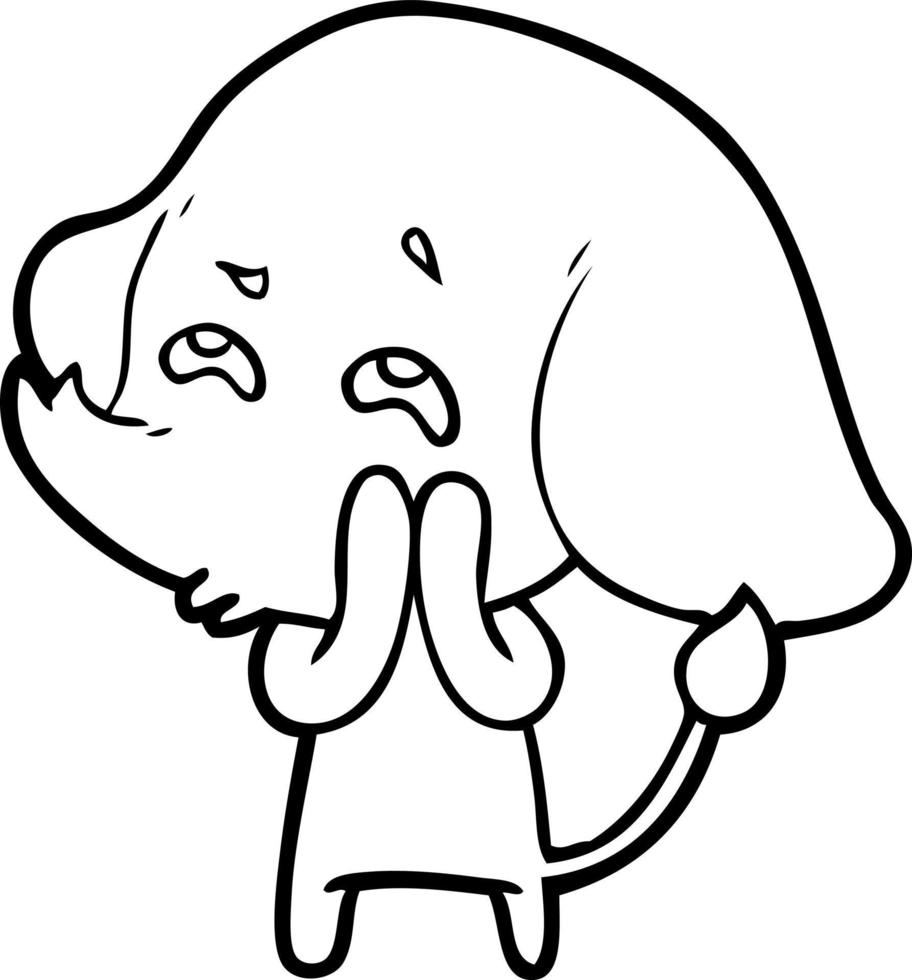 cartoon elephant remembering vector