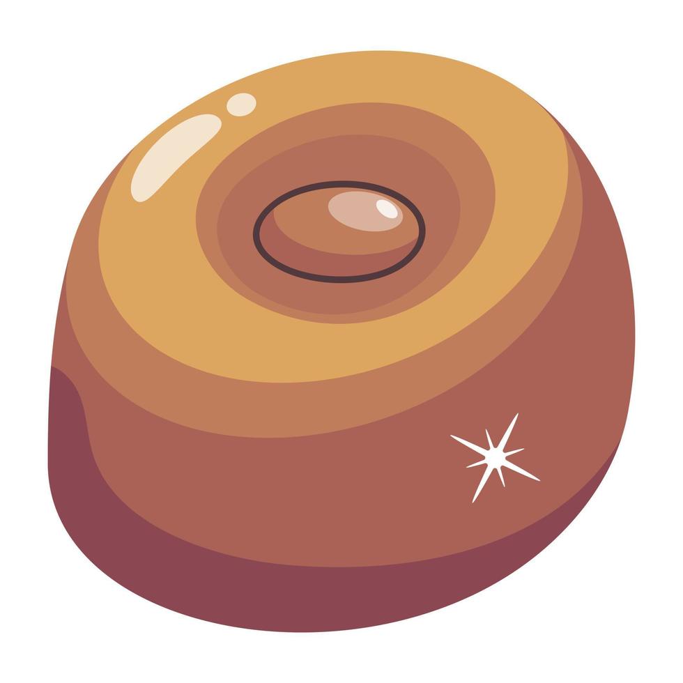 un diseño de icono plano de caramelo vector