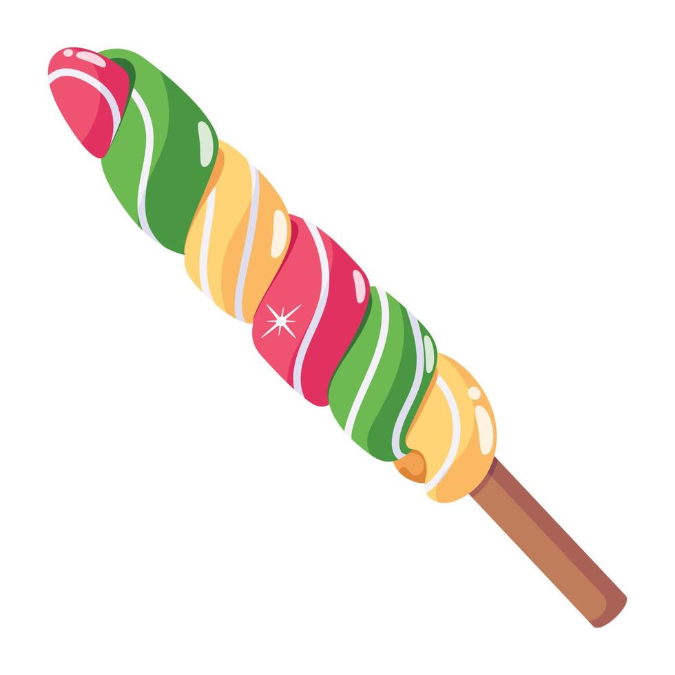 An icon of lollipop flat design vector