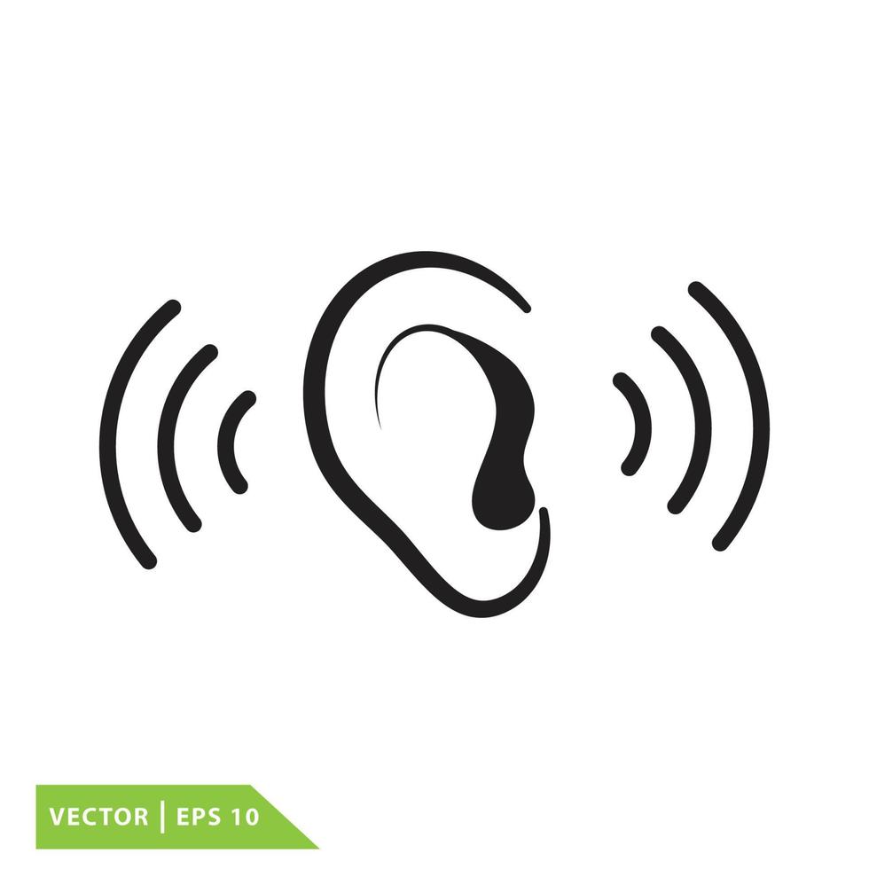 Ear icon vector logo design template