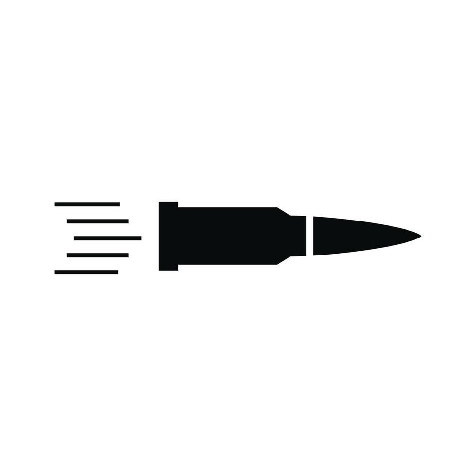 ilustración de estilo plano de icono de bala vector