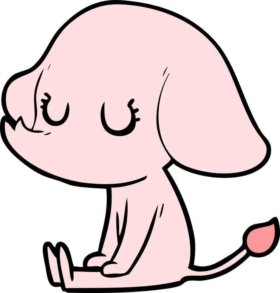 cute cartoon elephant vector