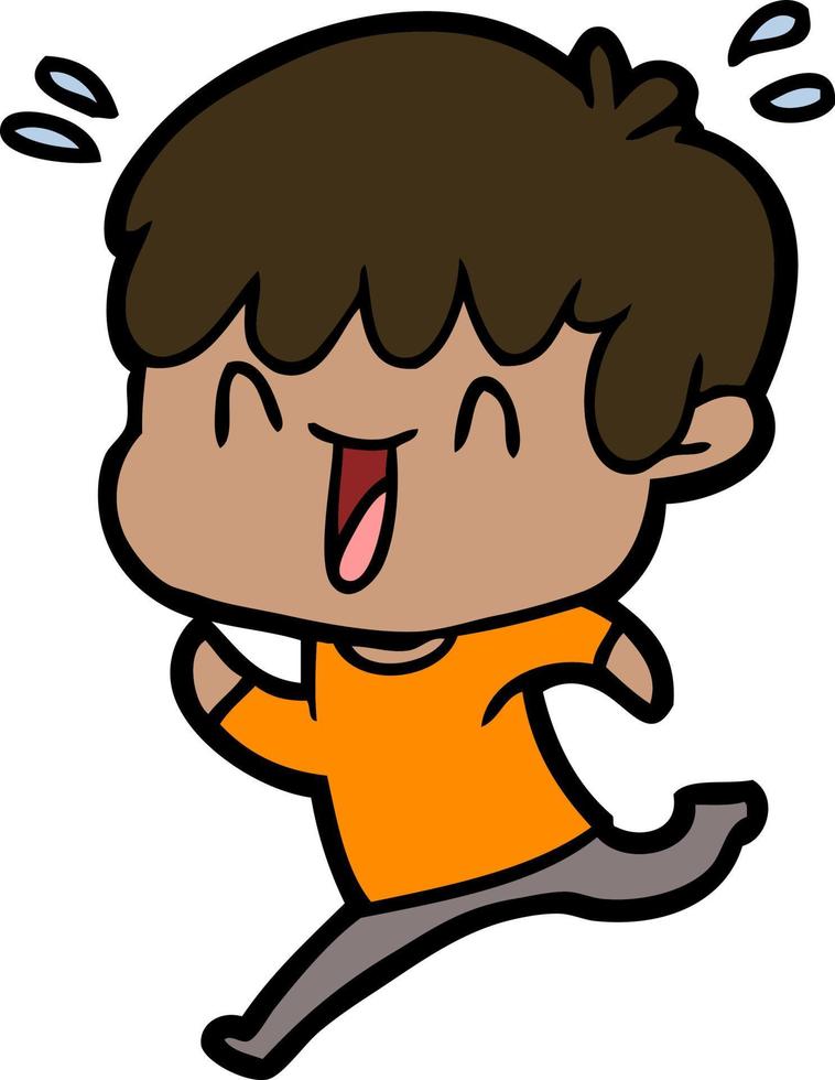 cartoon laughing boy vector