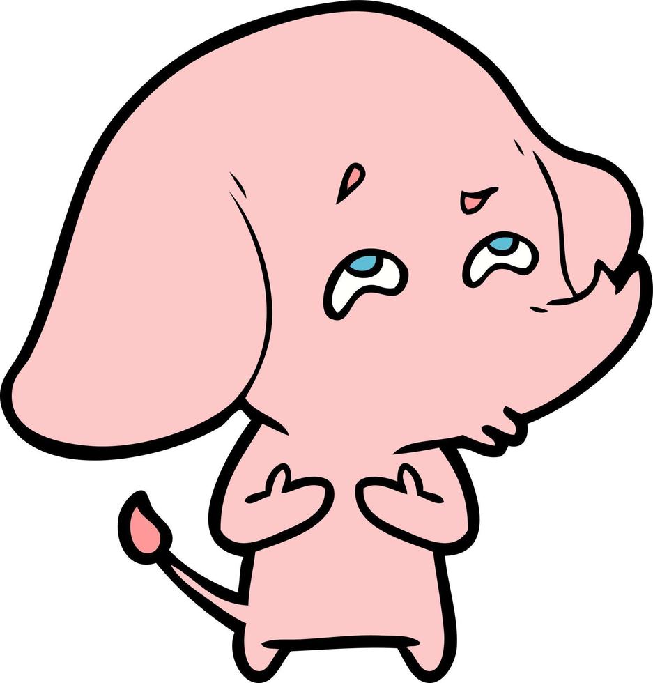 cartoon elephant remembering vector