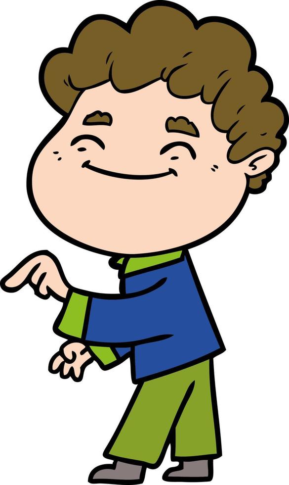 cartoon friendly man vector