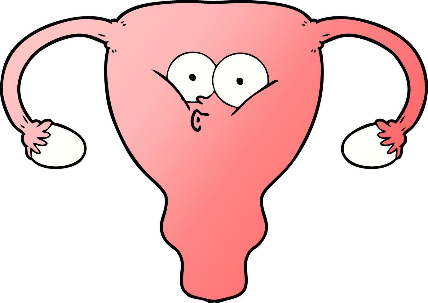 Vector cartoon uterus