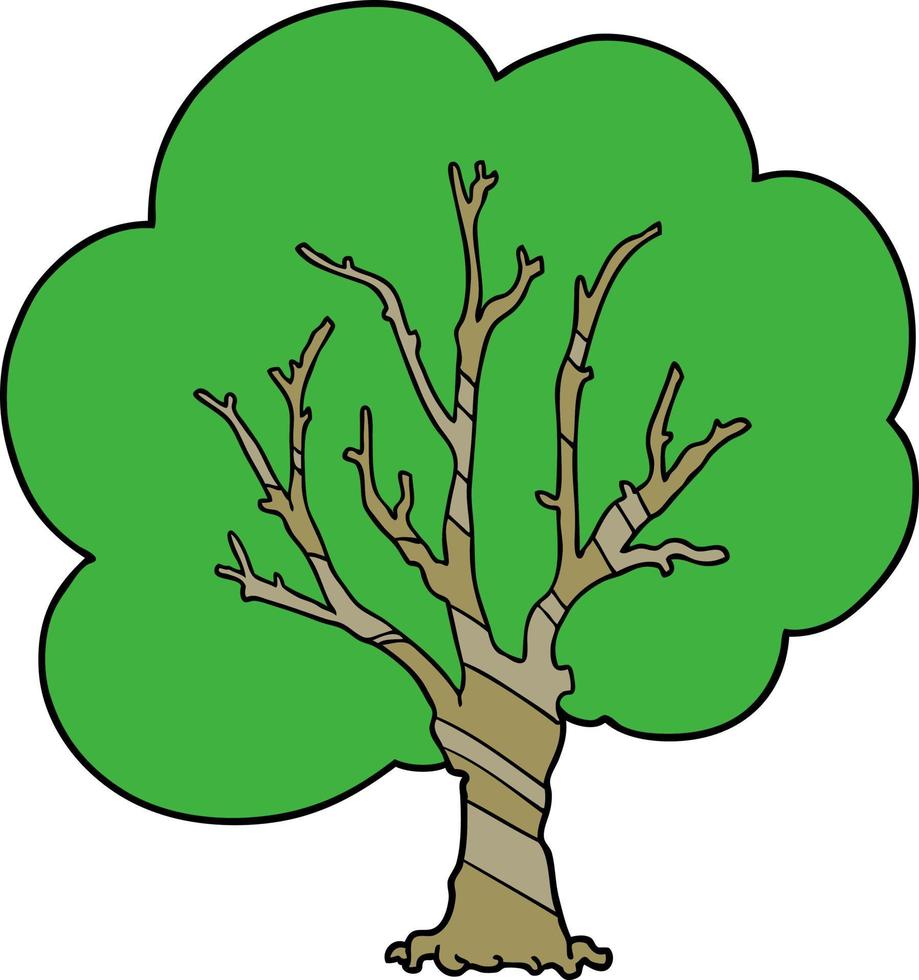 Vector cartoon tree