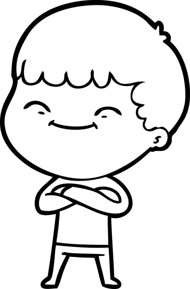 cartoon happy boy vector