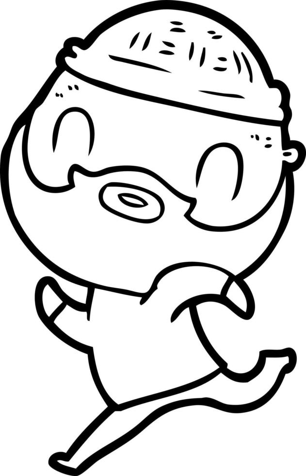 cartoon bearded man vector