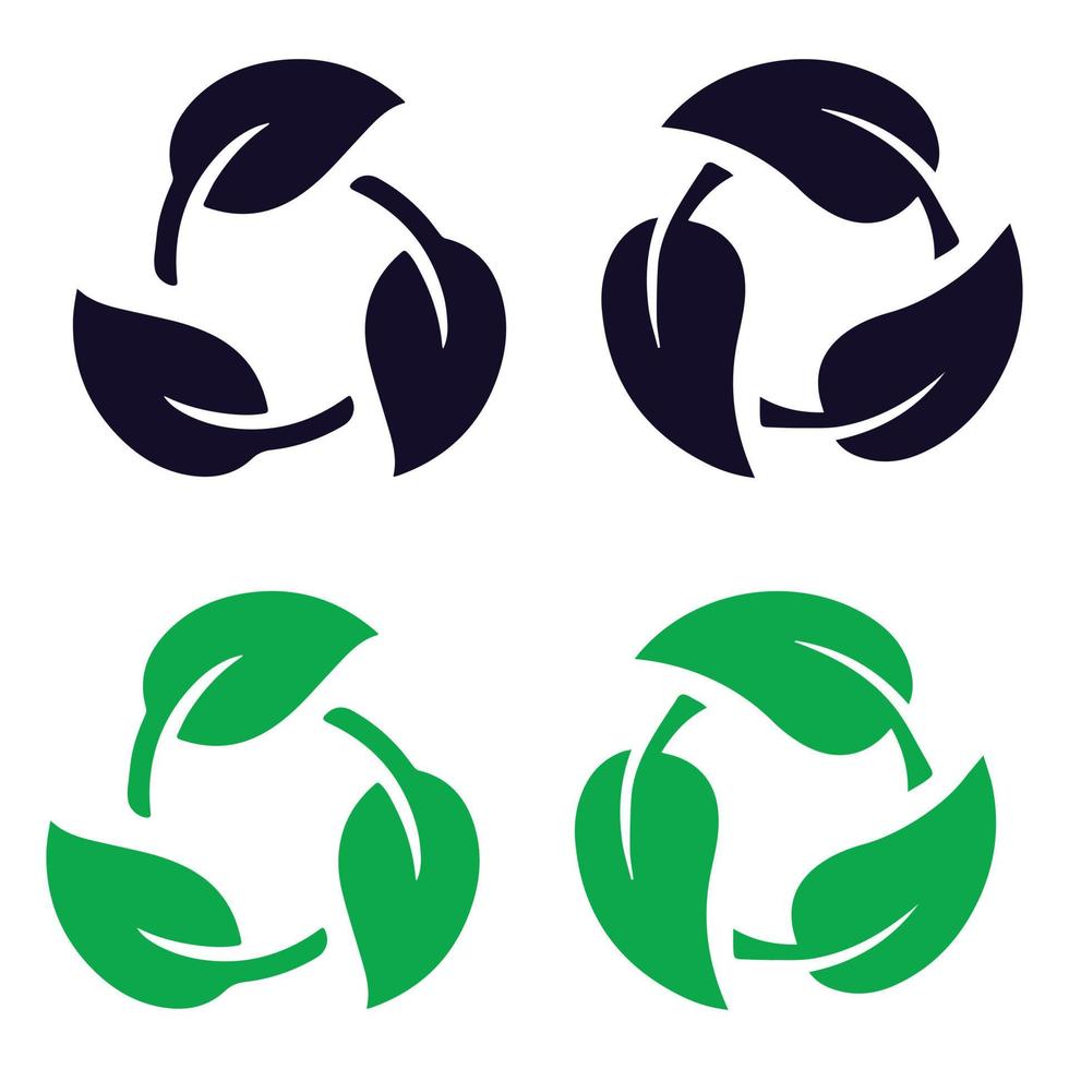 bio recicla icono de diseño vectorial vector