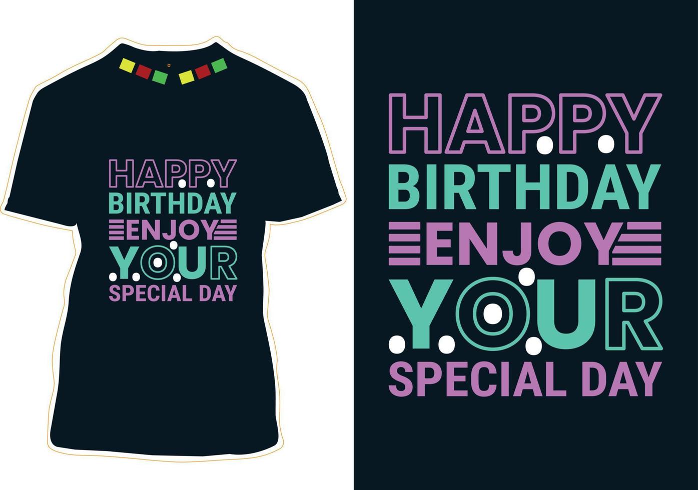 Happy Birthday T-shirt Design vector