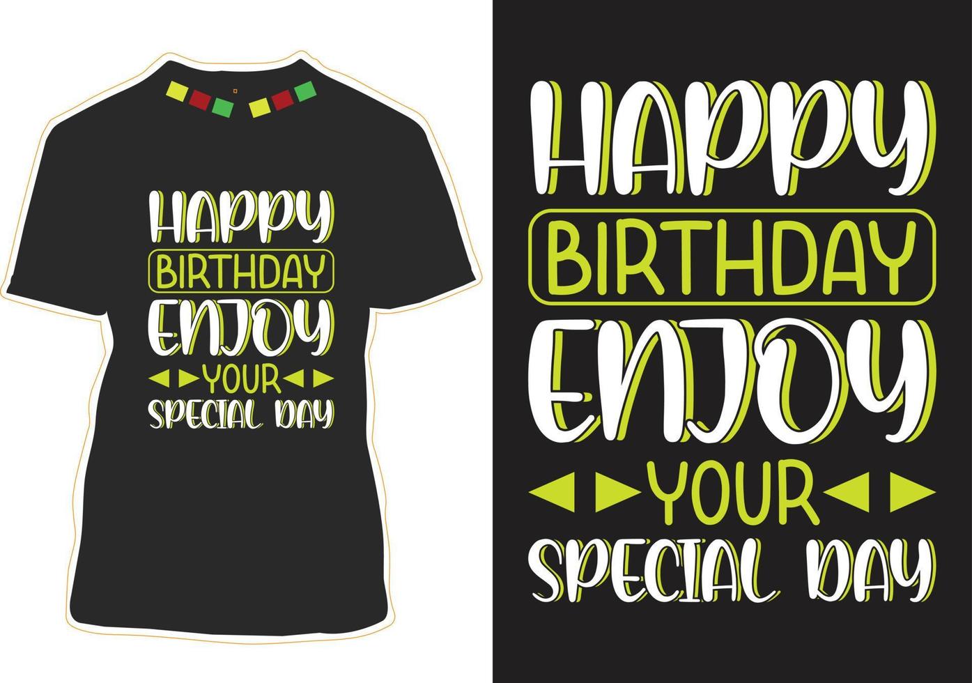 Birthday T-shirt Design vector