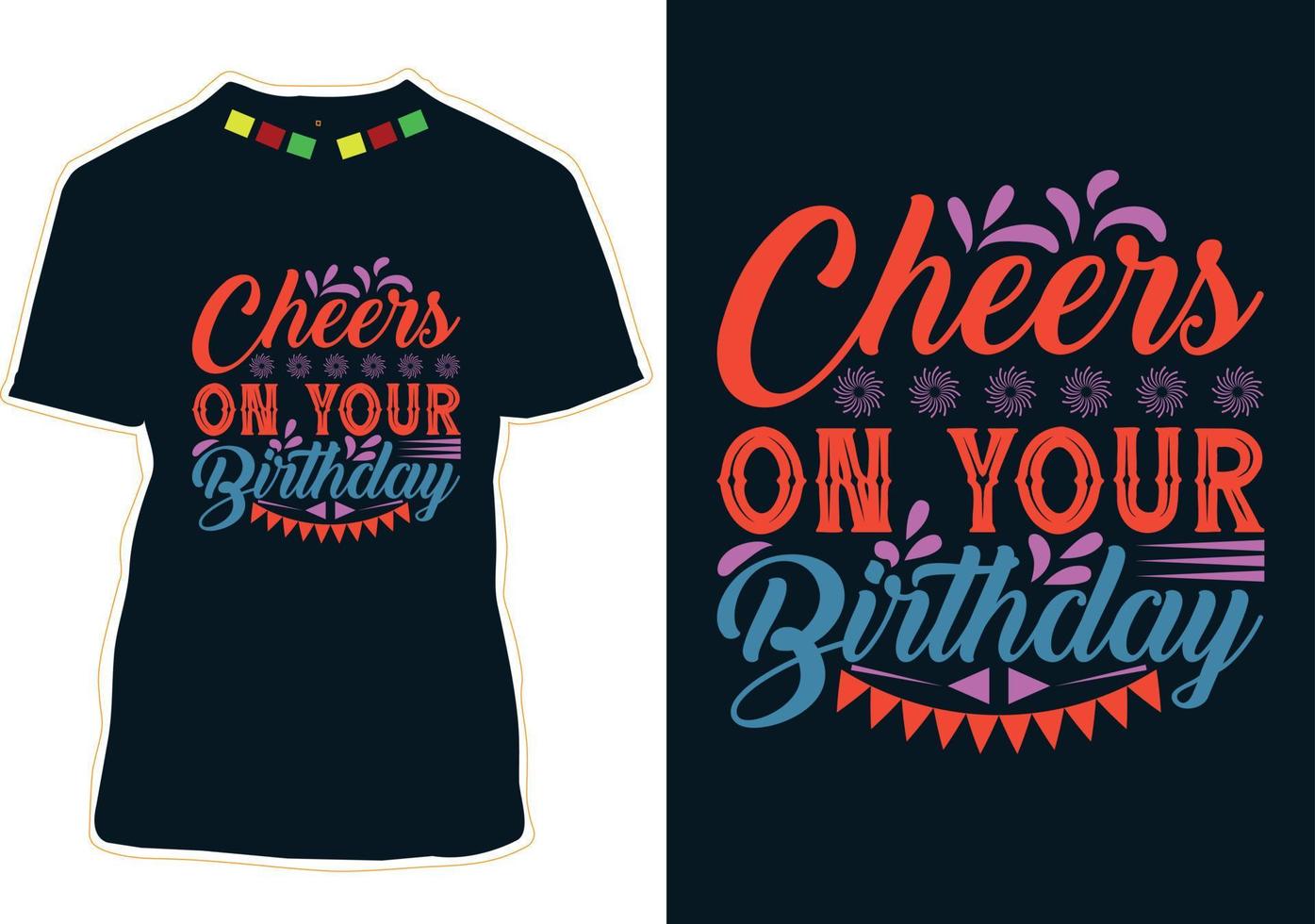 Happy Birthday T-shirt Design vector