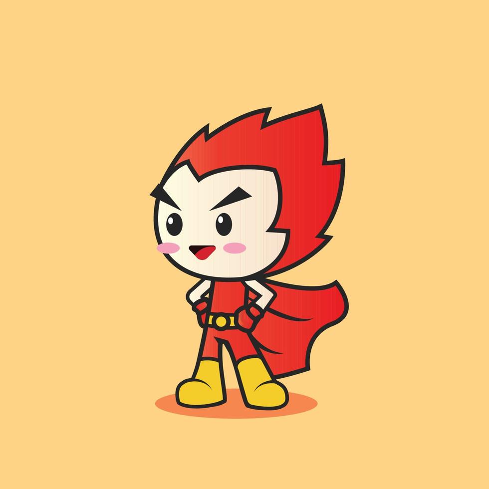 Mascot red fire cute illustration vector