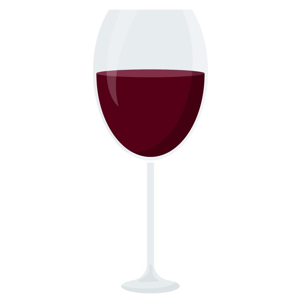 Wine glass red wine vector