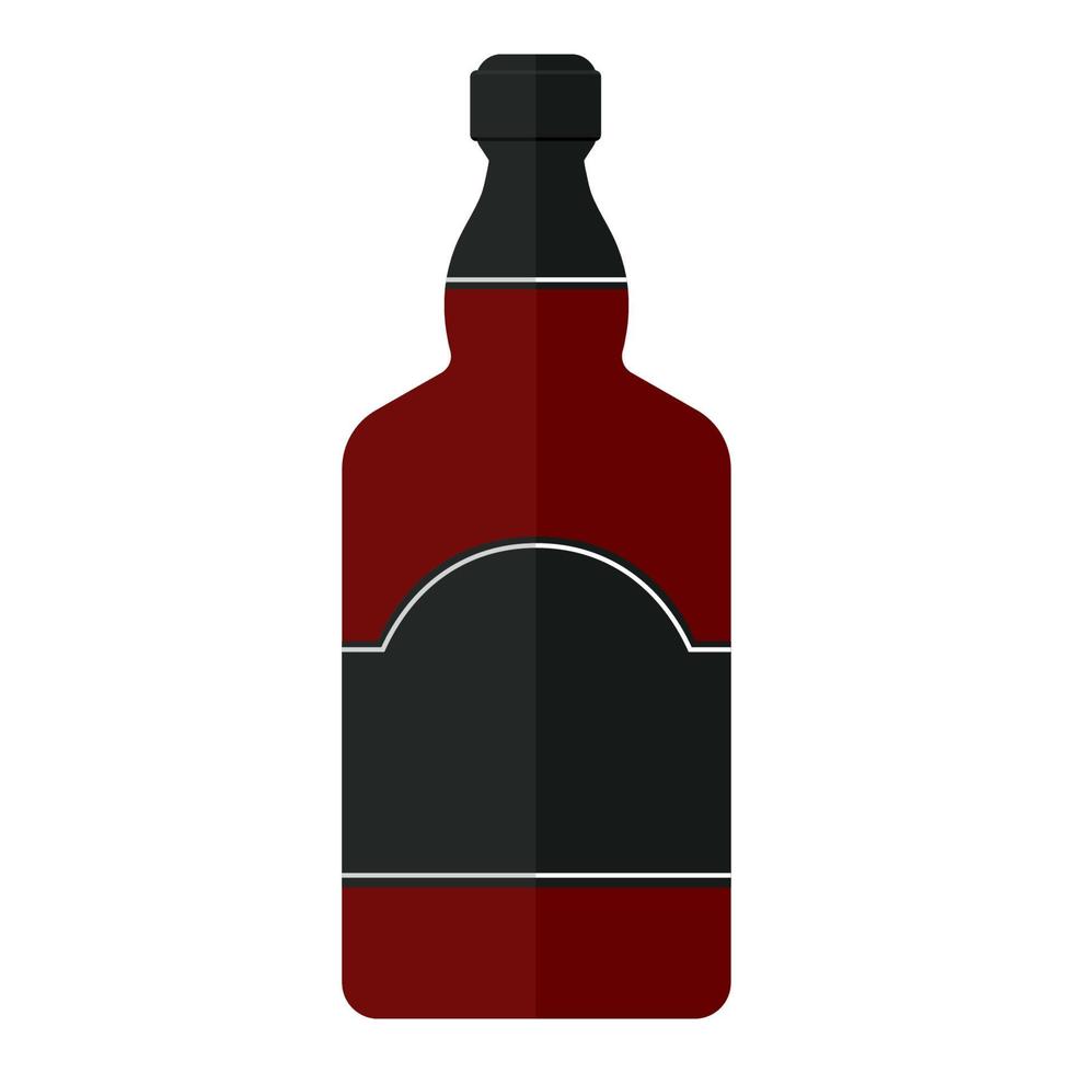 Bottle of brandy. vector