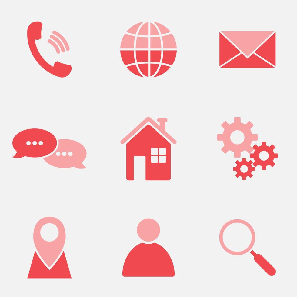 web icon set vector. symbols for websites, mobile apps, smart phones and more vector