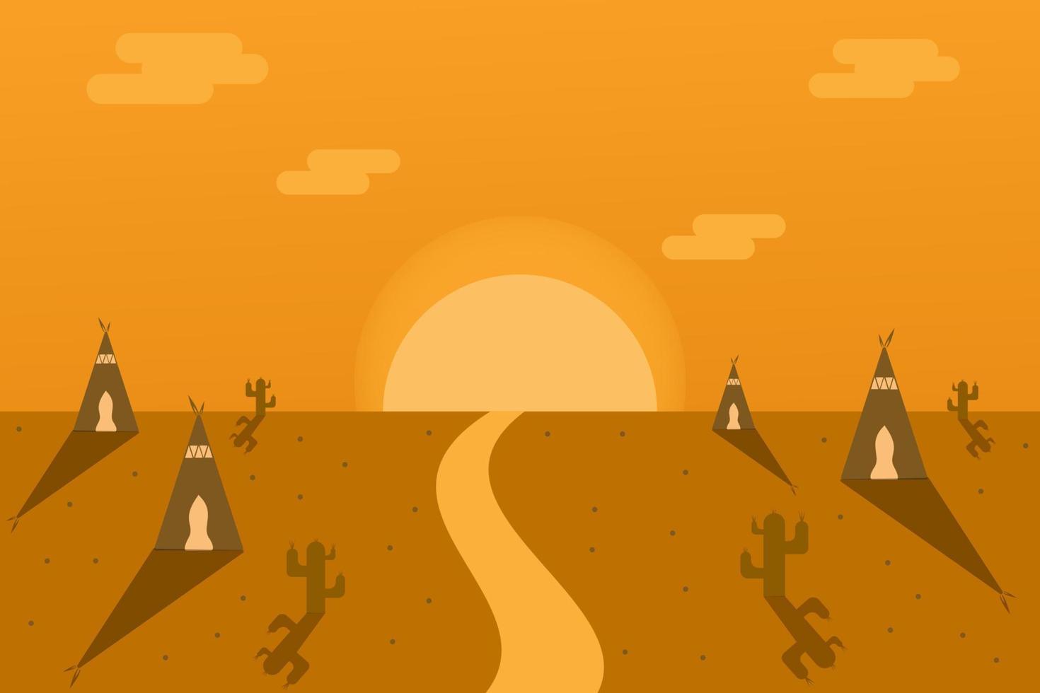 American indian society civilization background vector. suitable for indigenous youth day events vector