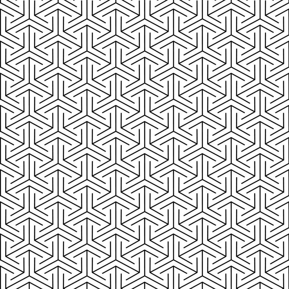 Simple geometric seamless background in black, white color. Vector illustration