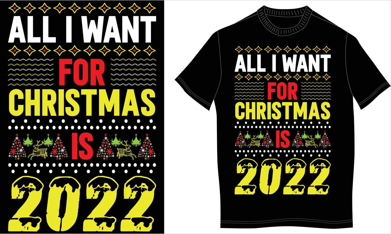Tshirt design christmas vector