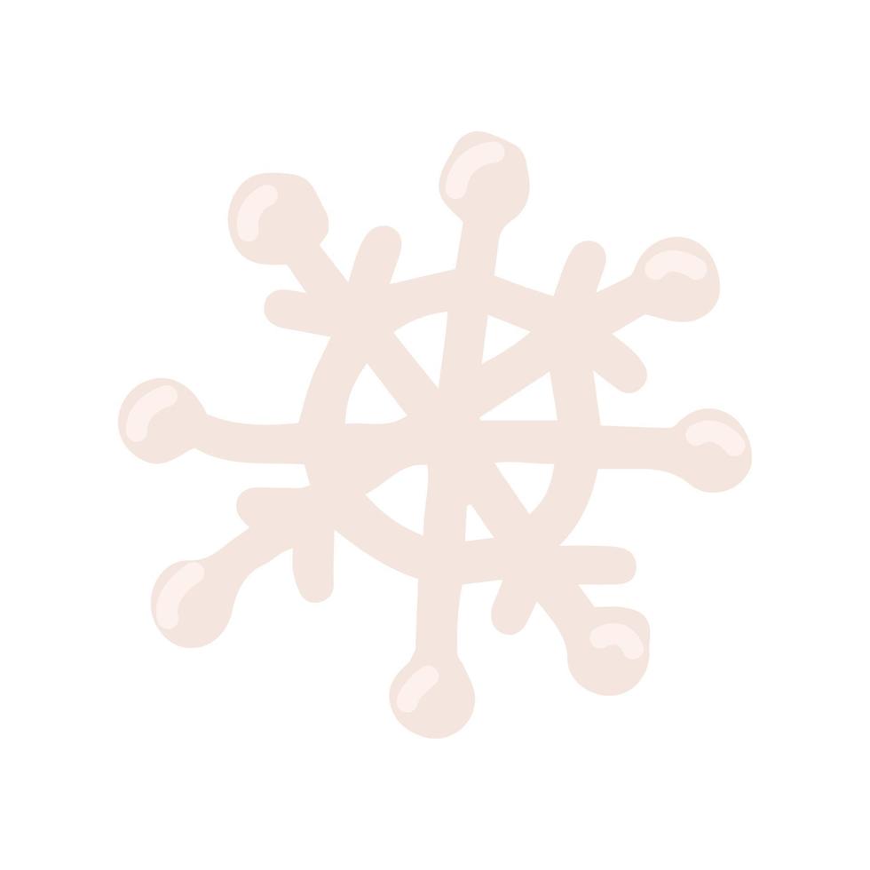 Snowflake, vector flat illustration on a white background