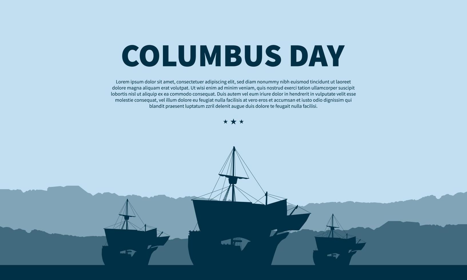 Columbus Day Background Design. vector