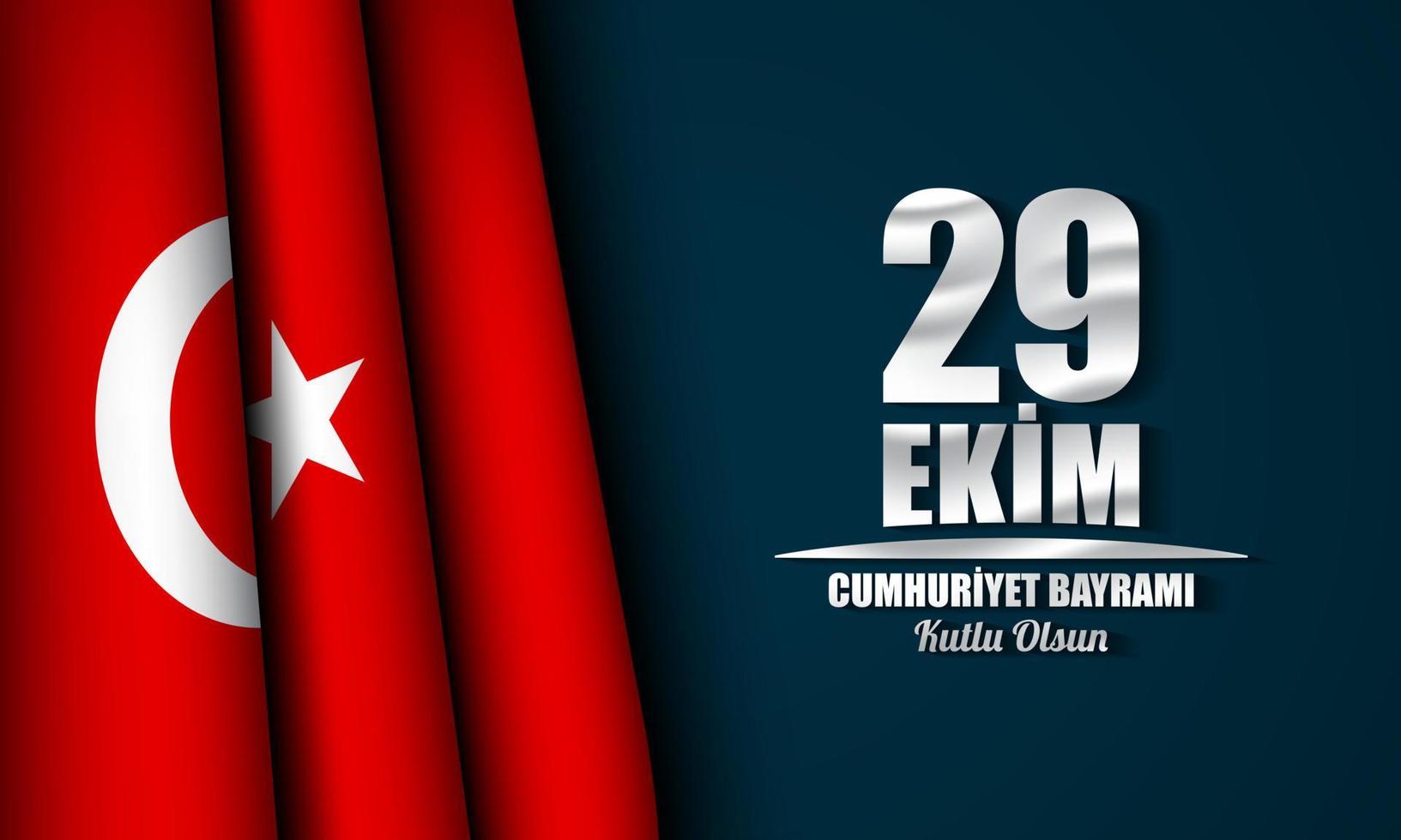 Republic Day Turkey Background. Vector Illustration