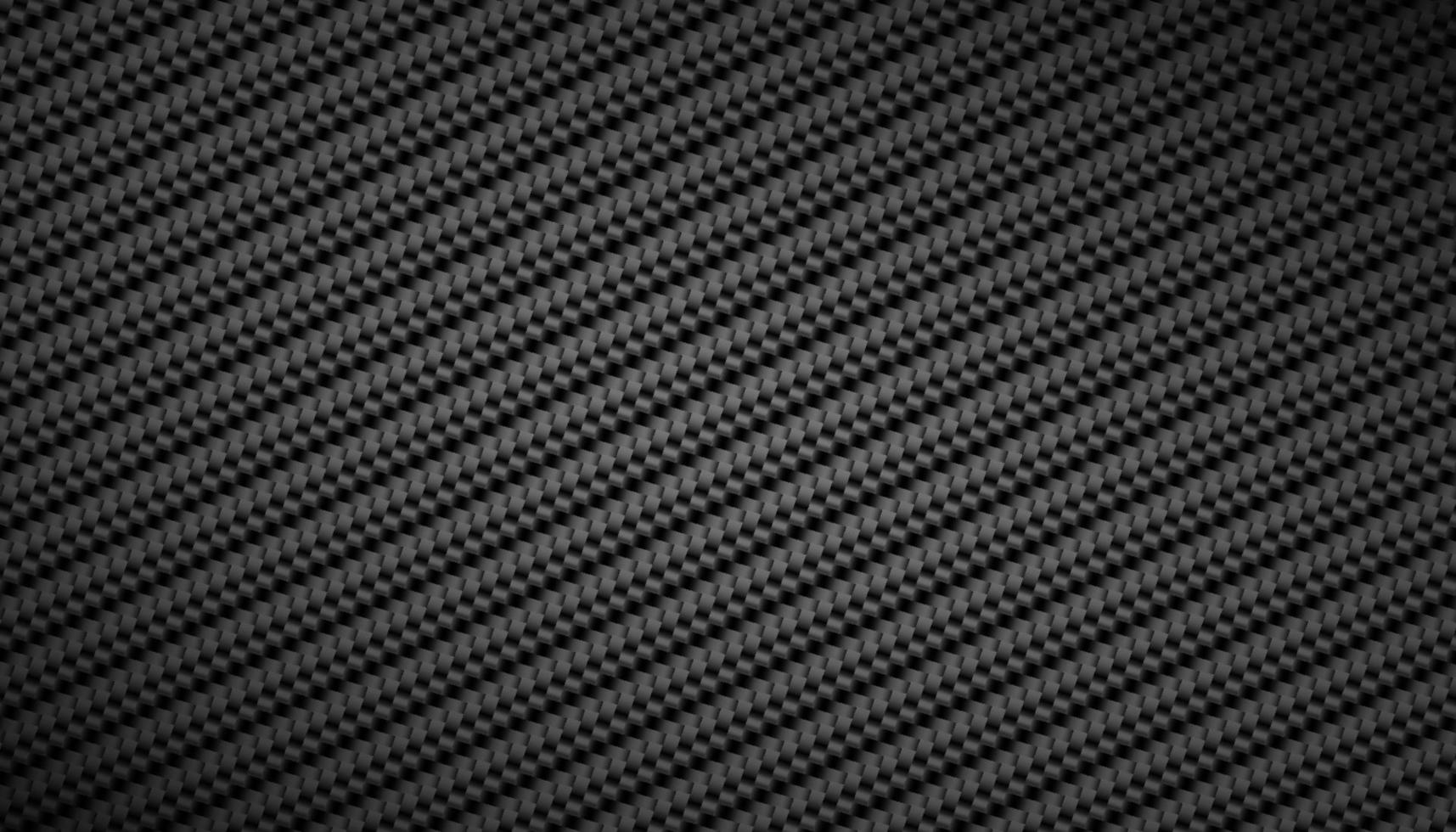 Dark black Carbon fiber Geometric grid background. Modern dark abstract vector texture.