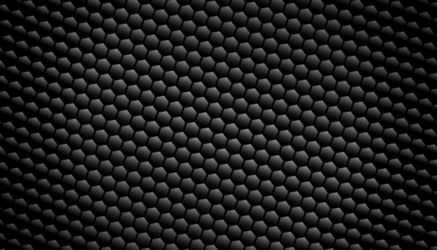 fondo de cuadrícula geométrica de fibra de carbono negro oscuro. textura de vector abstracto oscuro moderno.