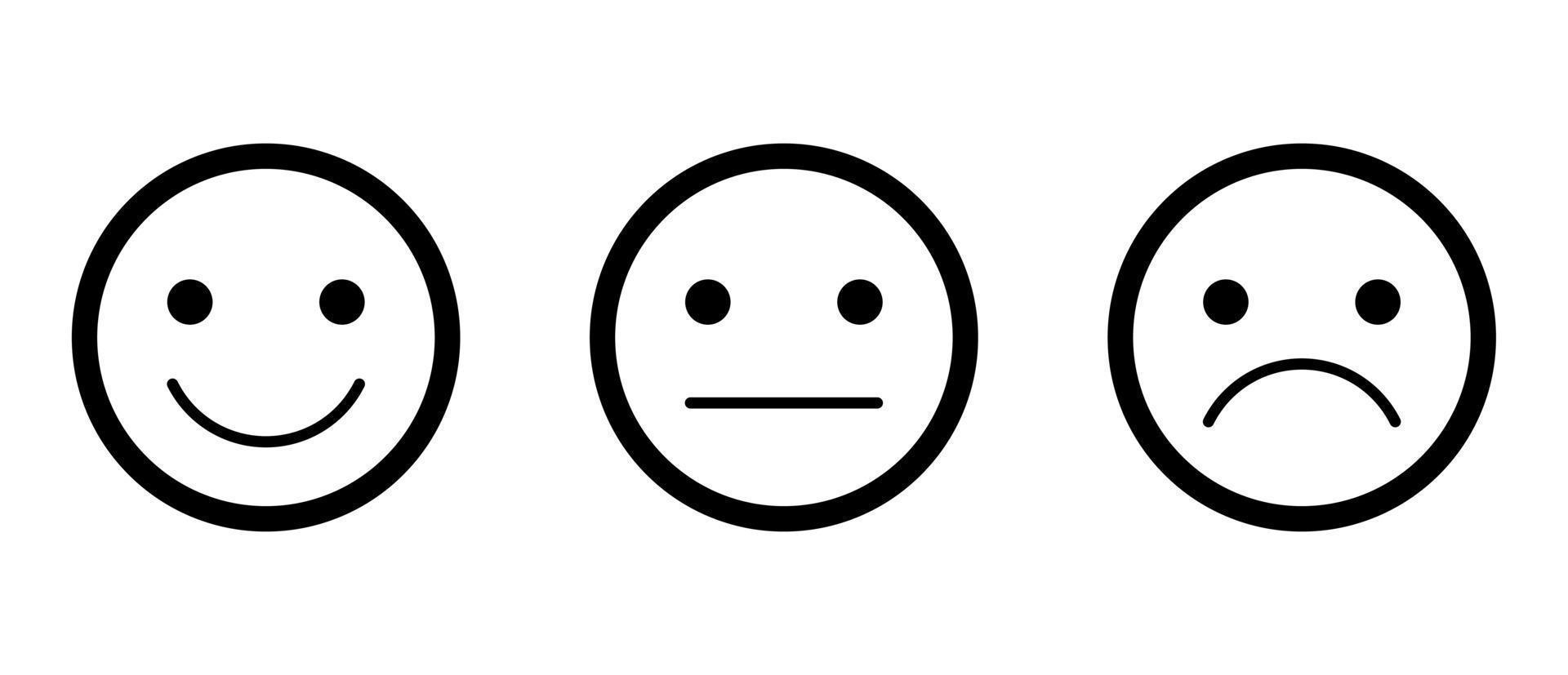 Set of rate Face icon Pictogram. Vector illustration