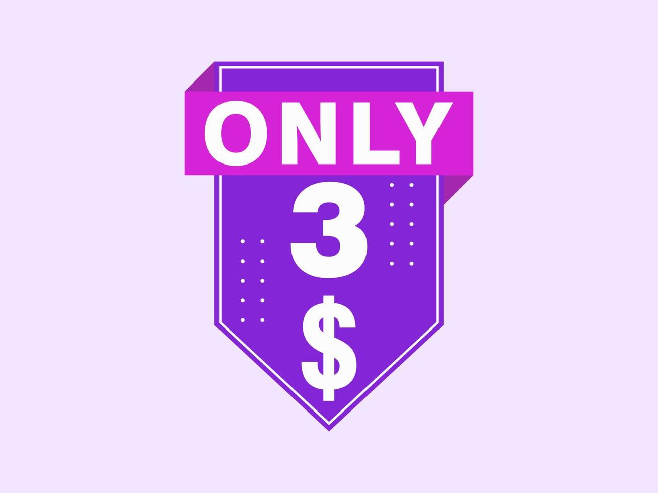 3 Dollar Only Coupon sign or Label or discount voucher Money Saving label, with coupon vector illustration summer offer ends weekend holiday