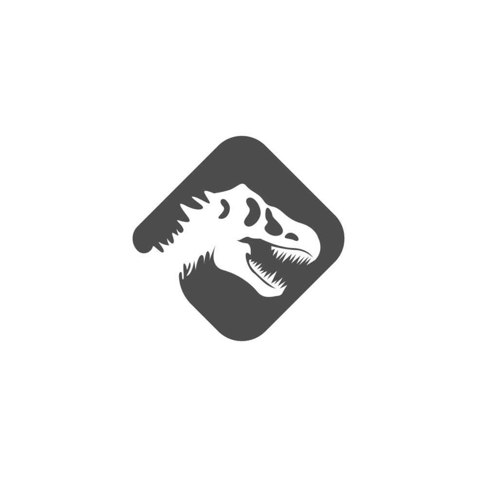 ilustración de diseño de icono de fósil de dinosaurio vector