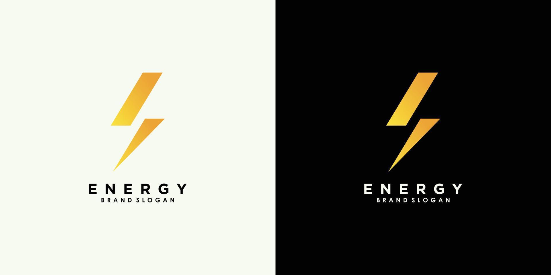 vector de diseño de logotipo de energía con concepto único creativo