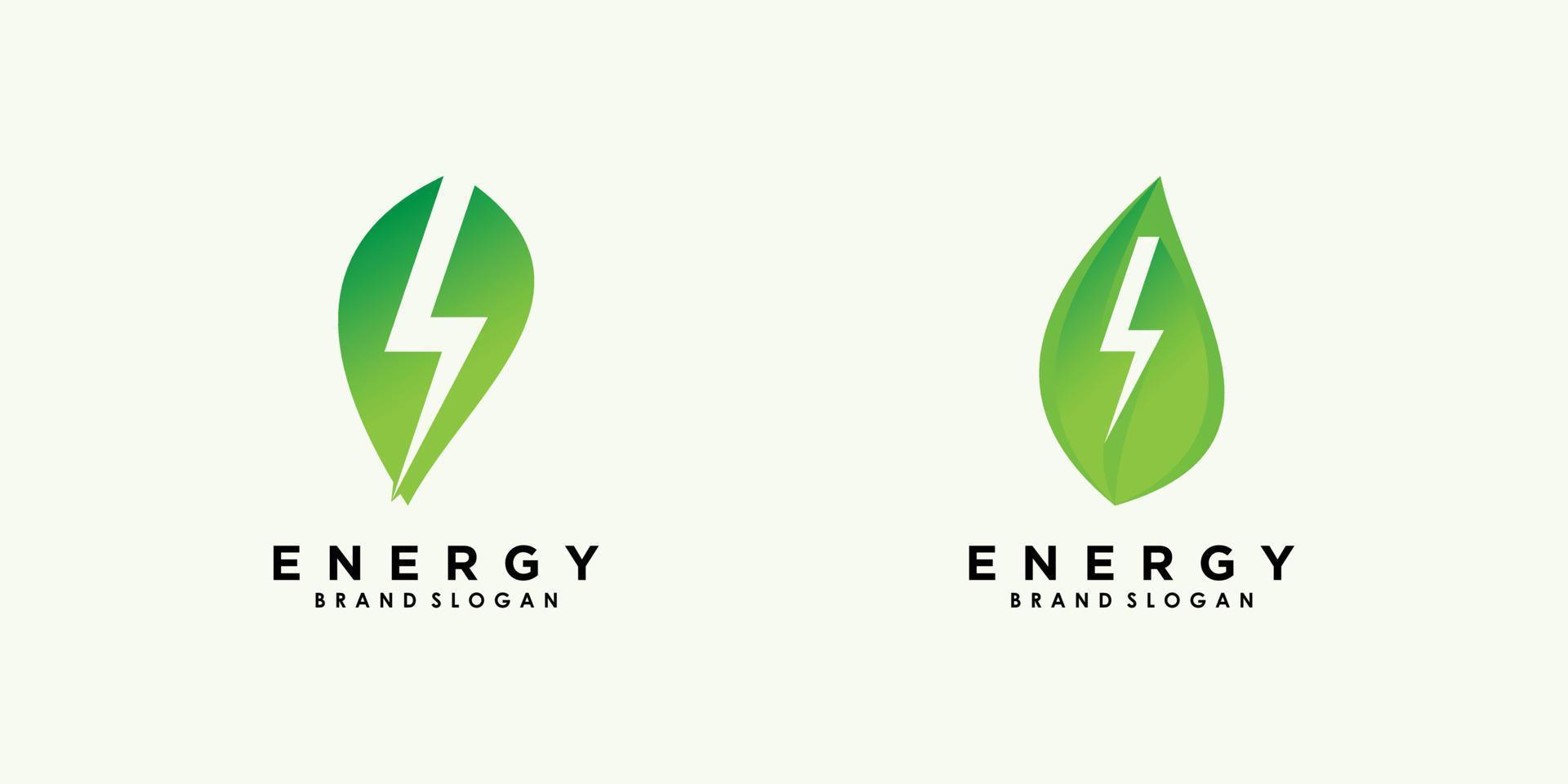 vector de diseño de logotipo de energía con concepto único creativo