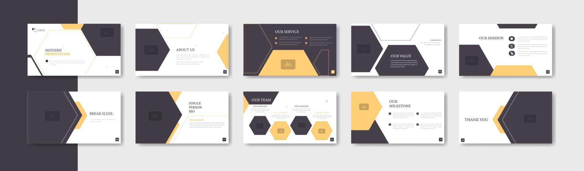 Business presentation slide template design. Minimalis, modern and keynote vector illustration